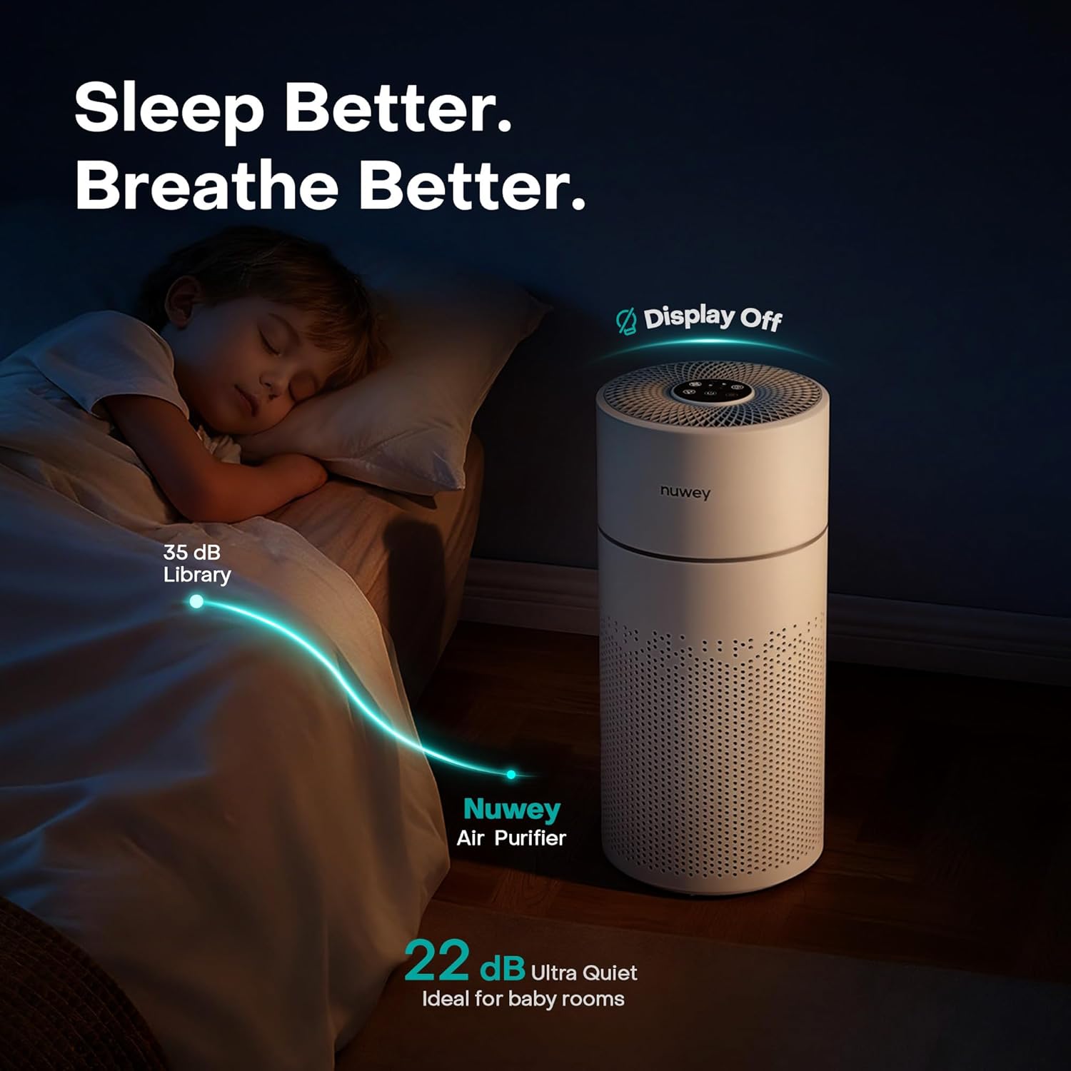 Nutricook Air Purifier NCK-AP330ME XL 4 Stage H13 HEPA Air Pure Cleaner Bin