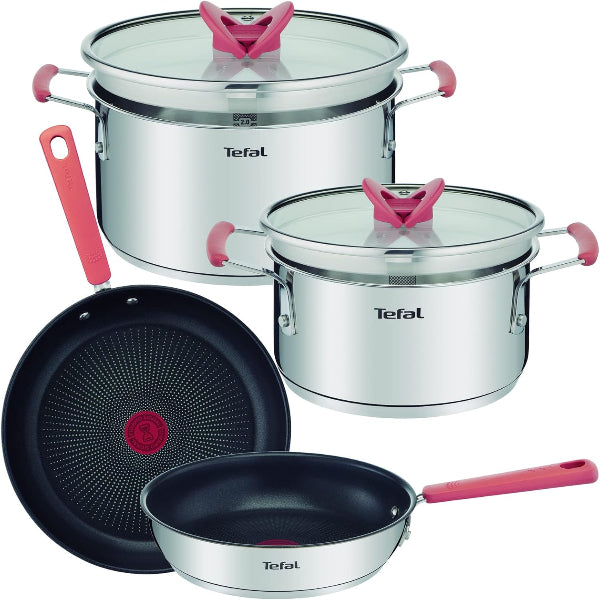 Tefal OPTI'Space Cookware Set 6-Piece Stainless Steel Induction Space Saving
