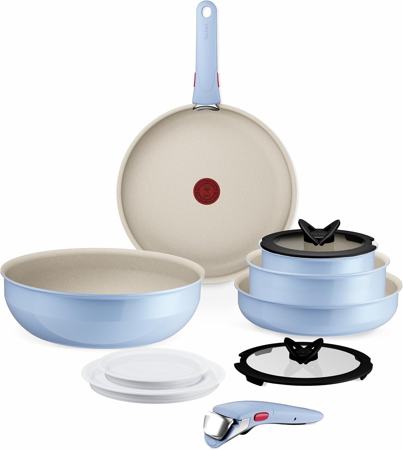 Tefal Ingenio Serenity 11-Piece Cookware Set Blue Stackable Mineralia