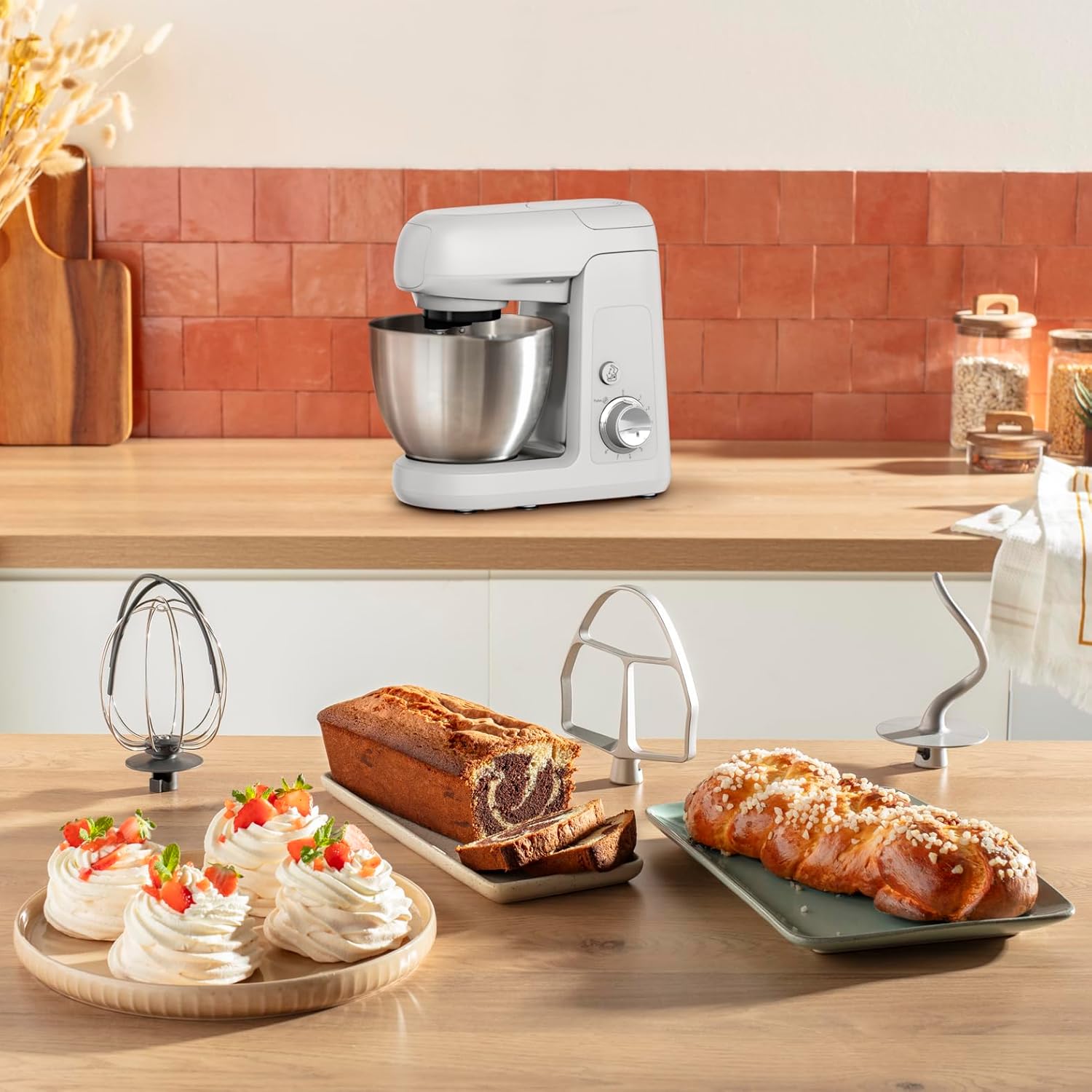 Moulinex Bake Partner Stand Mixer 1100W with BakeGood Kit –