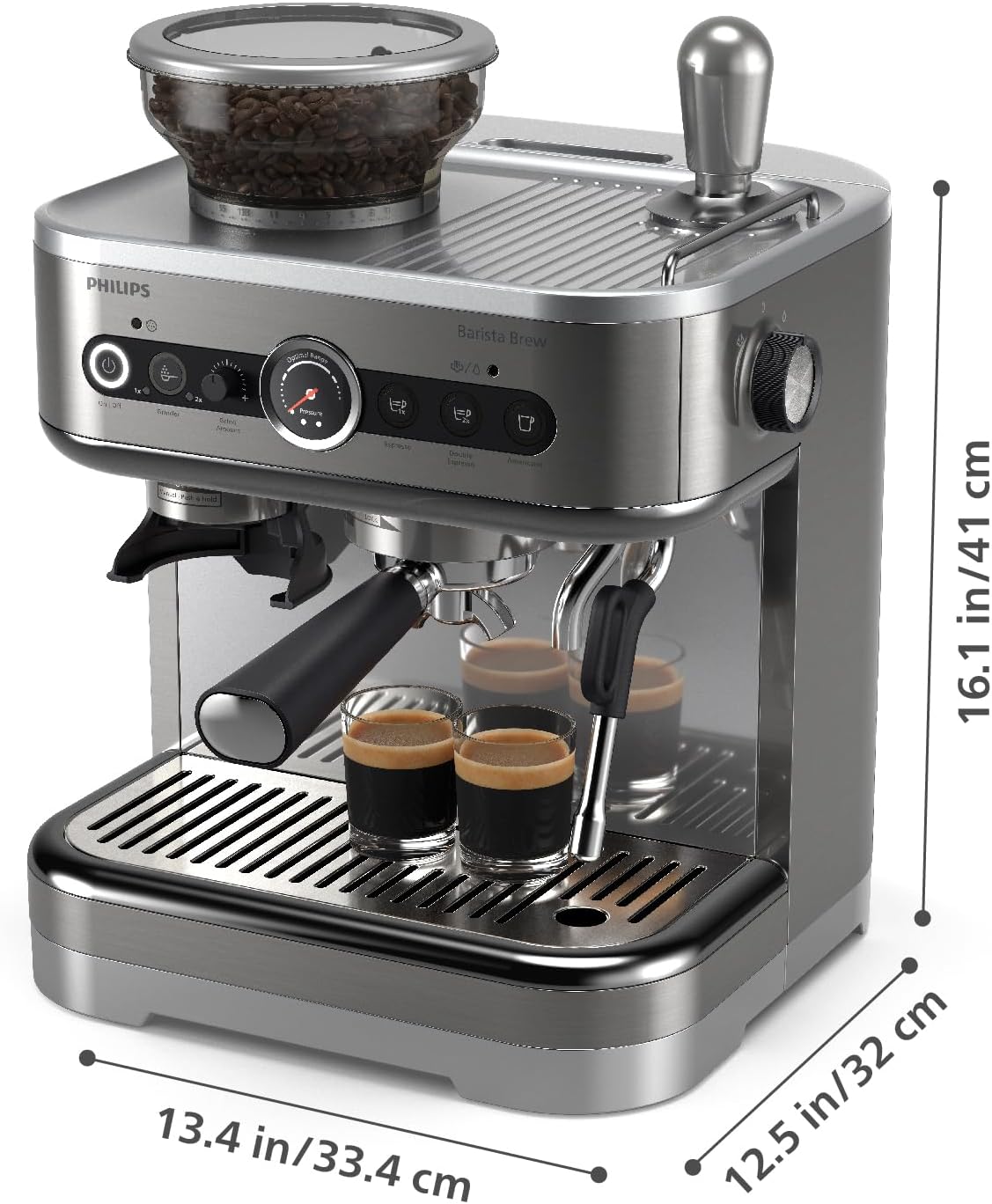 Philips Barista Brew Semi Automatic Espresso Machine - Single & Double Espresso