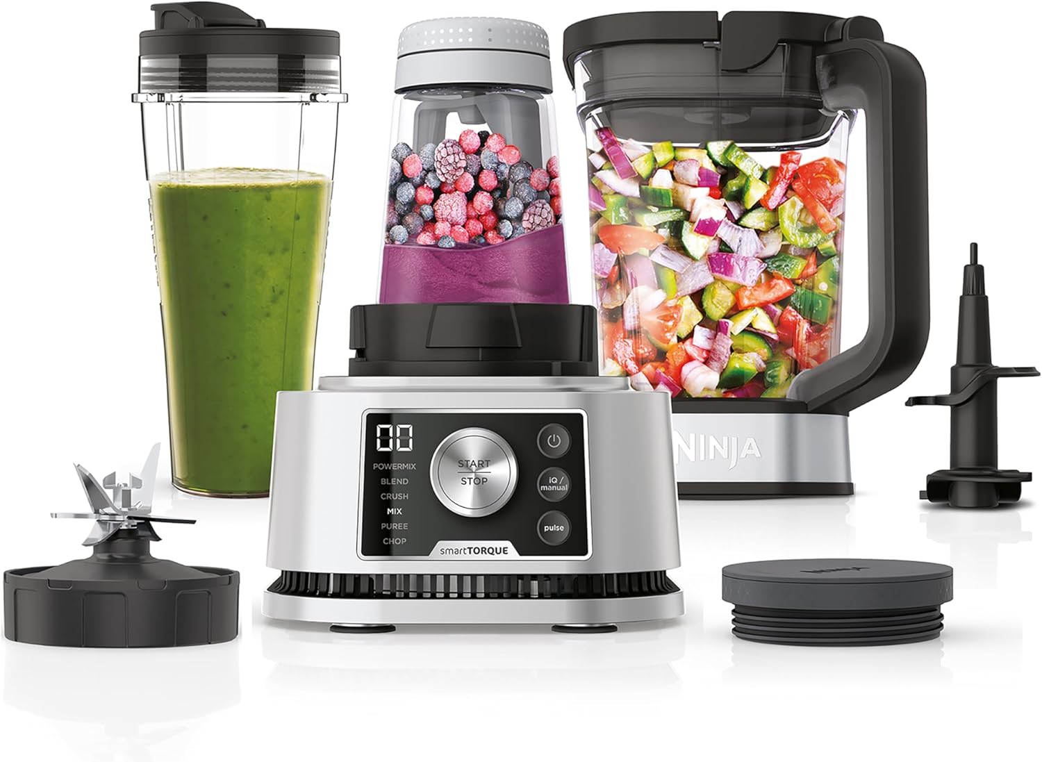 Ninja Nutri Blender 3-in-1, Mixes Smoothie Bowls 1200W 2.1L