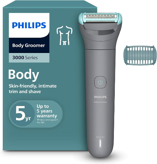 Philips BG3470/15 Body Groomer Series 3000 - 100% Showerproof - 60 Min Cordless