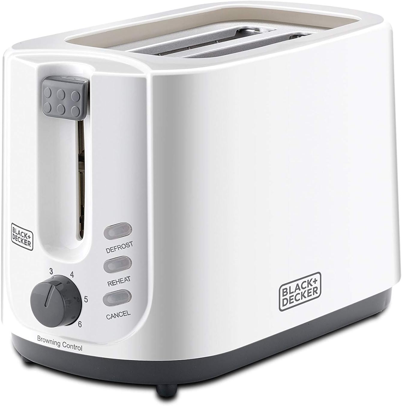 Black & Decker Lack+Decker 2-Slice Cool Touch Bread Toaster, 750W, Adjustable Browning Control