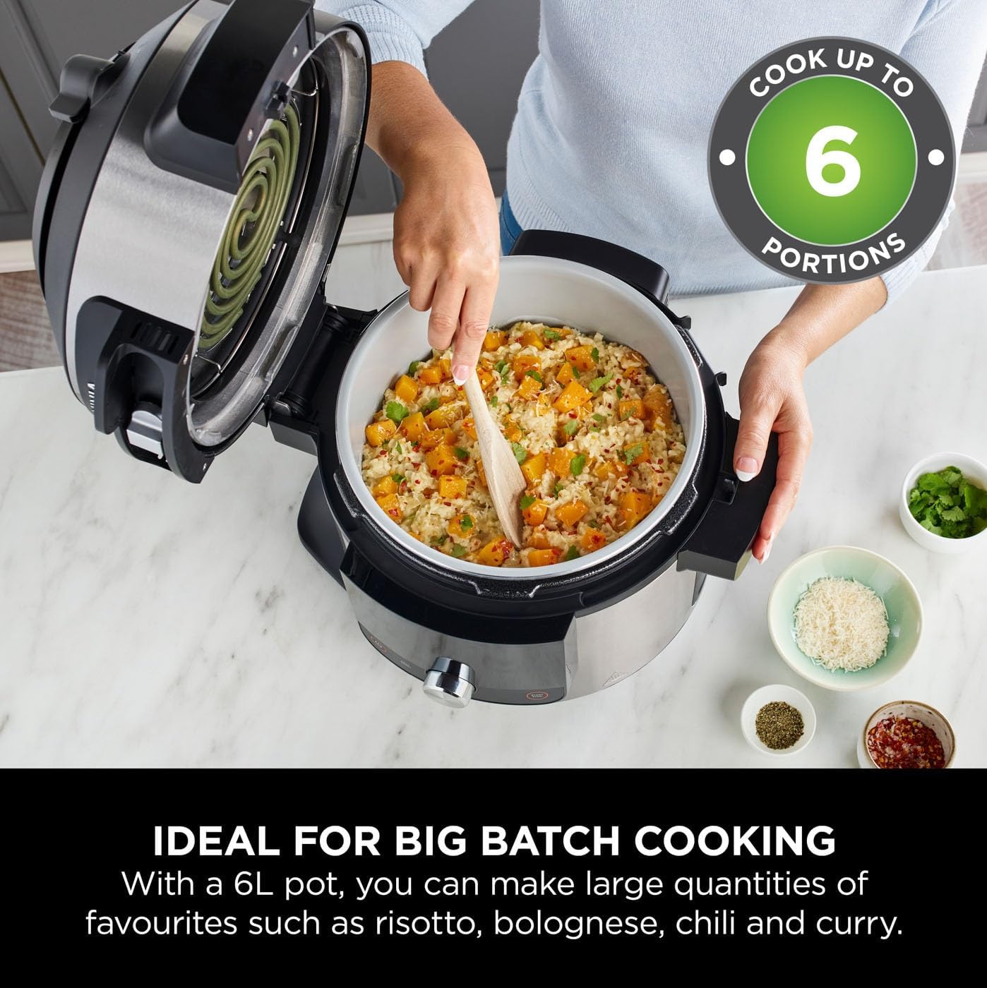 Ninja Foodi 11-in-1 SmartLid Multi-Cooker 6L OL550UK