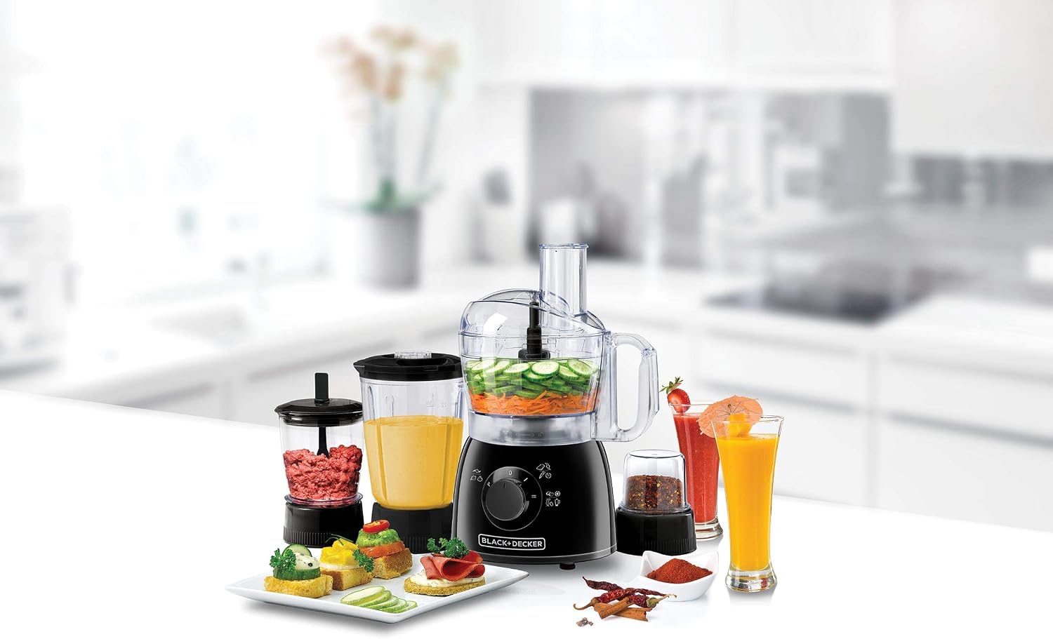 Black & Decker Food Processor 400W 29 Functions Blender Mincer Grinder KR43 B5