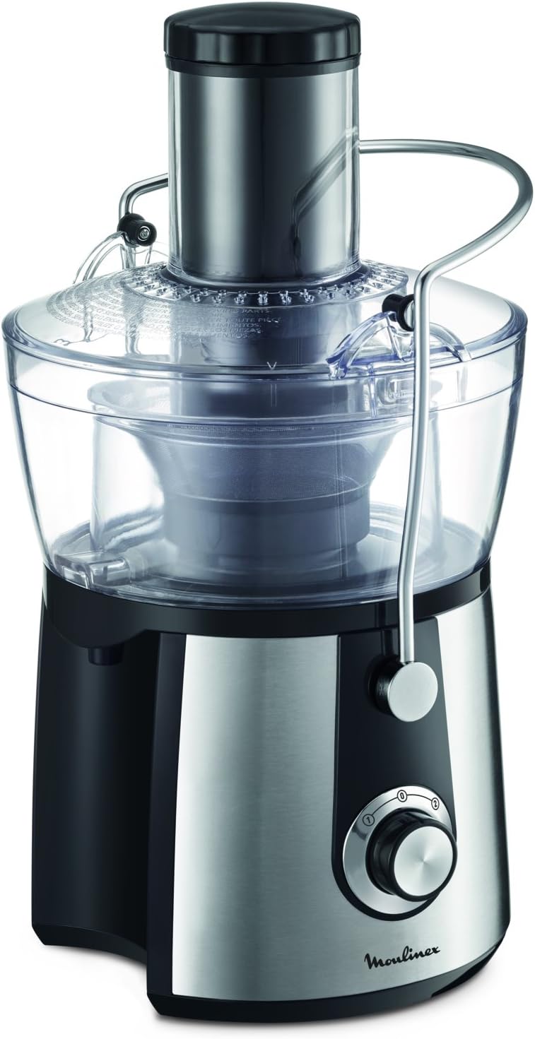 Moulinex Juice Express Juice Extractor – 800W, 1.4L, 2 Speeds, Black/Silver