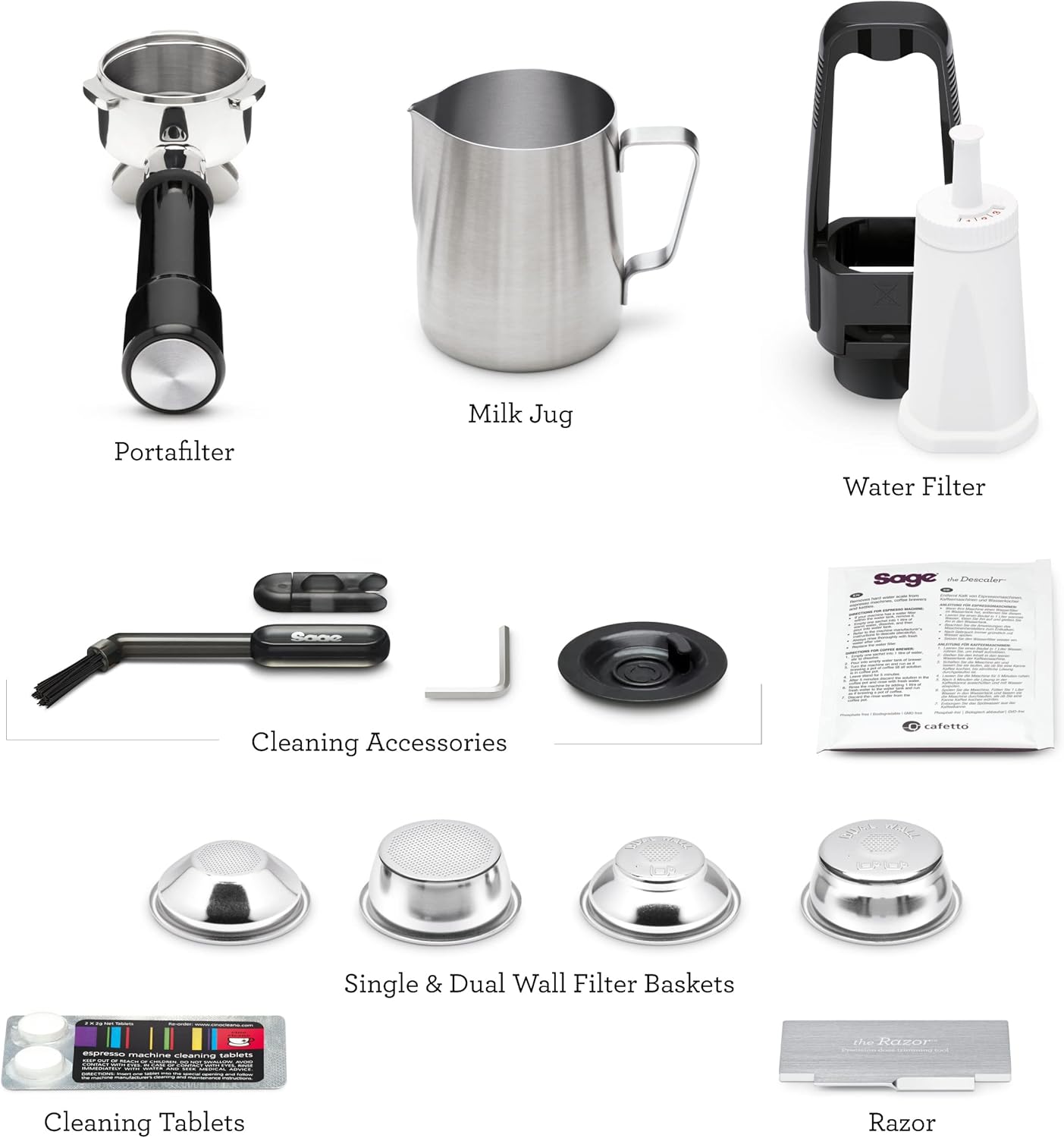 Sage, Barista Express™ Impress Espresso Machine Silver