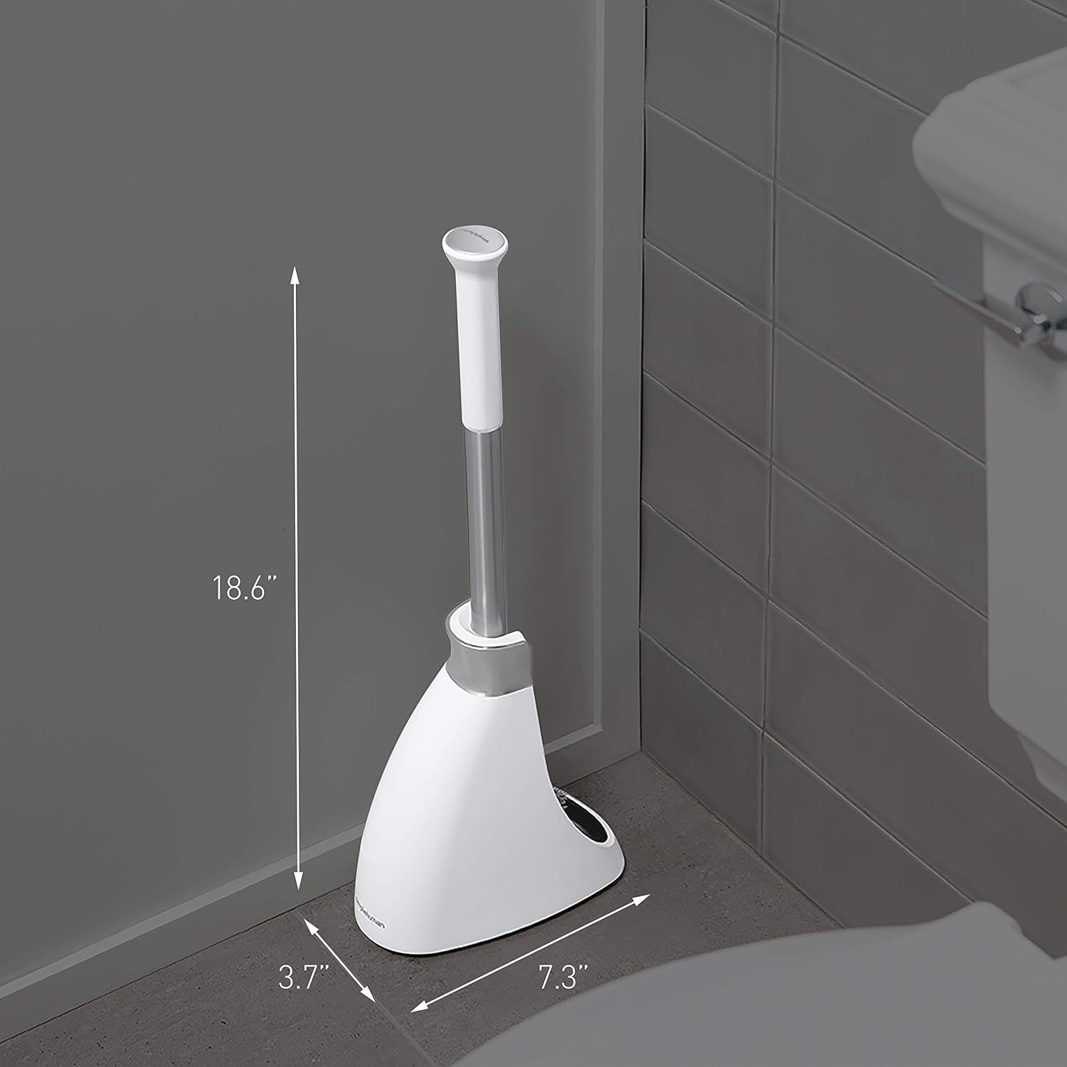 SimpleHuman Toilet Brush with Caddy Stainless Steel, Black