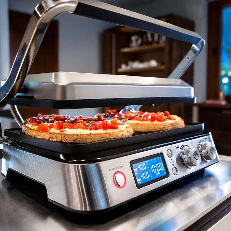 De'Longhi Livenza All-Day Grill, Griddle and Waffle Maker Silver Large