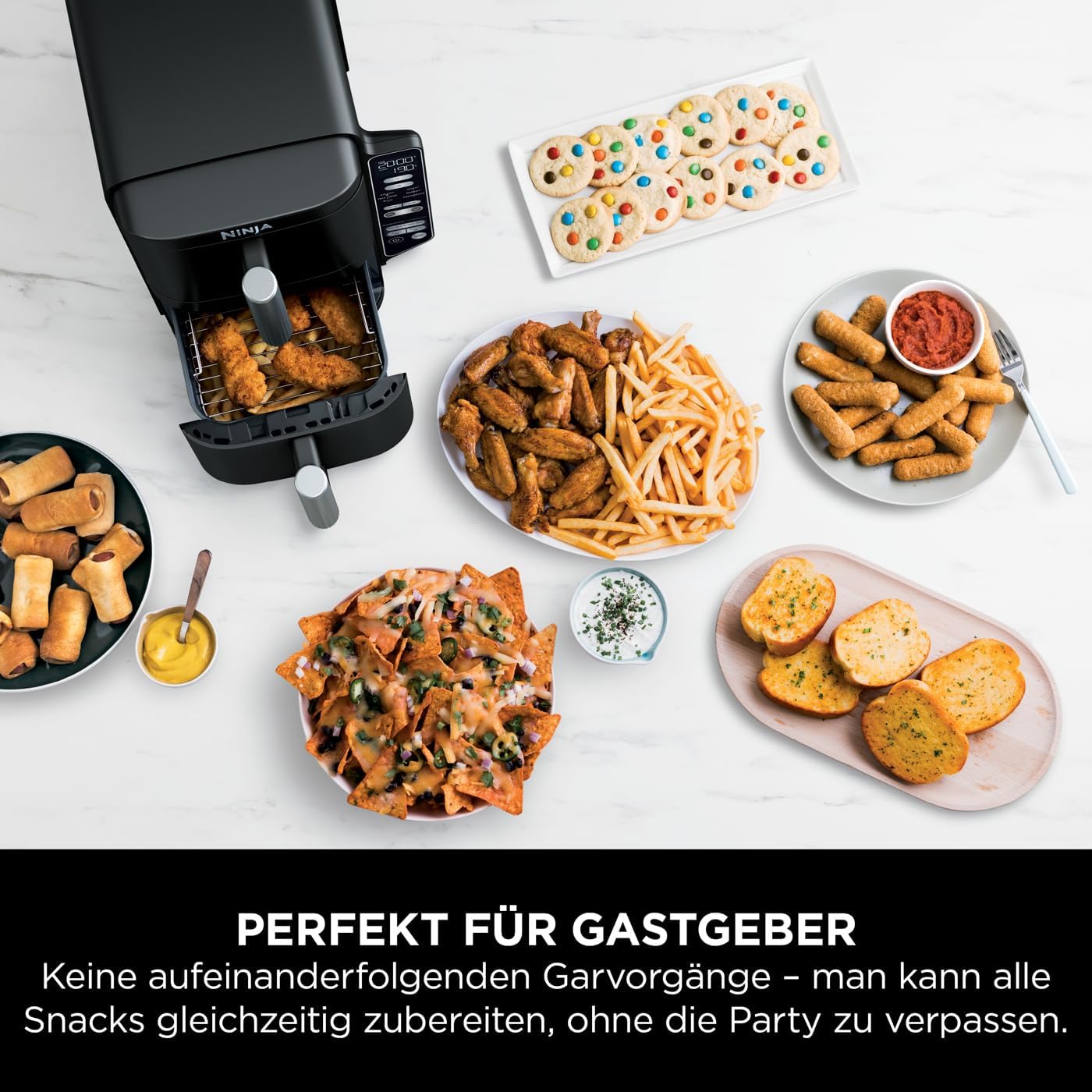 Ninja Double Stack Hot Air Fryer, 7.6 L Airfryer, Double Basket Hot Air Fryer