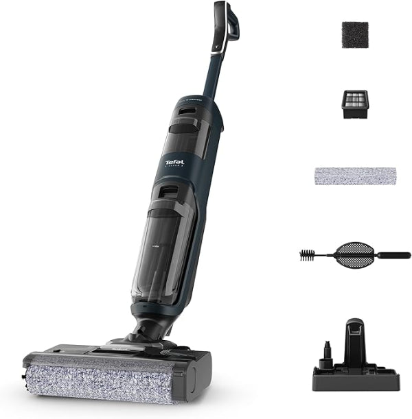 Tefal X-CLEAN 2 Cordless Wet & Dry Vacuum Mop 2-in-1 Self-Cleaning Grey