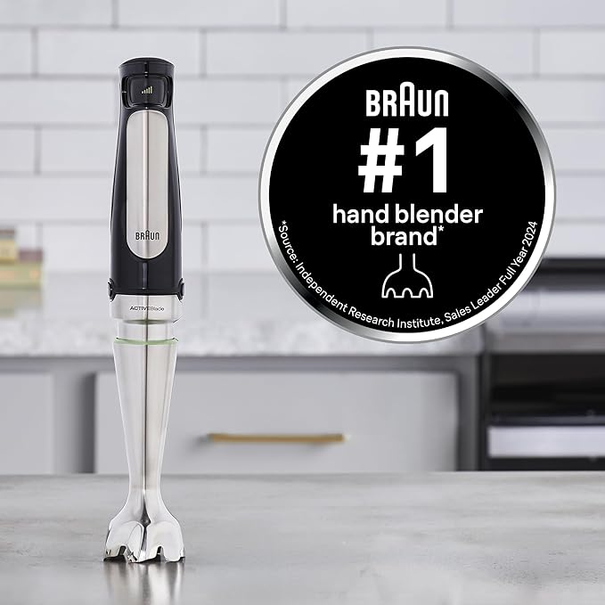Braun MultiQuick 7 Hand Blender 500W ActiveBlade SmartSpeed Black MQ7025X New
