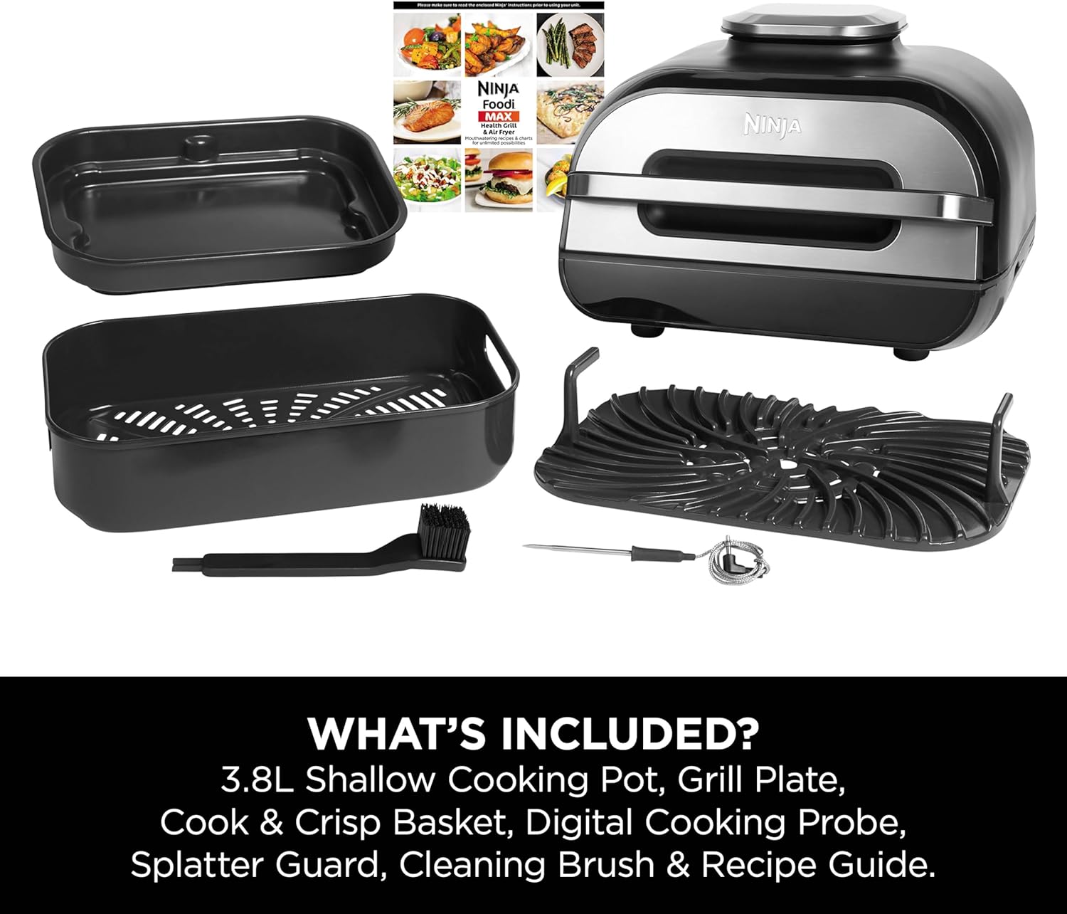Ninja Foodi Max Health Grill & Air Fryer - Grey