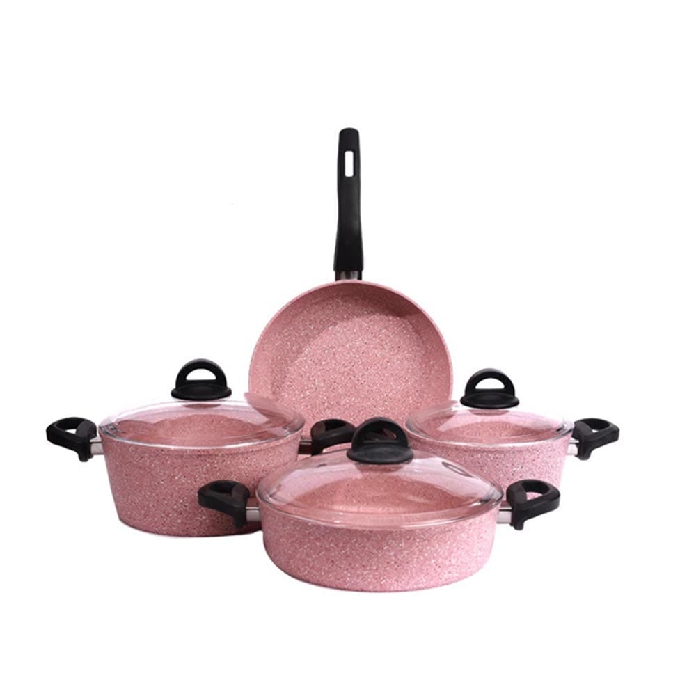 Falez Carnival Series 7-Piece Cookware Set (Rose)