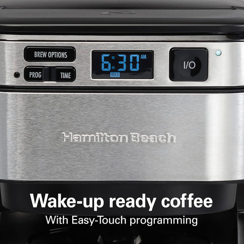 Hamilton Beach 12-Cup Programmable Coffee Maker With Frontfill & Swing-Out Basket