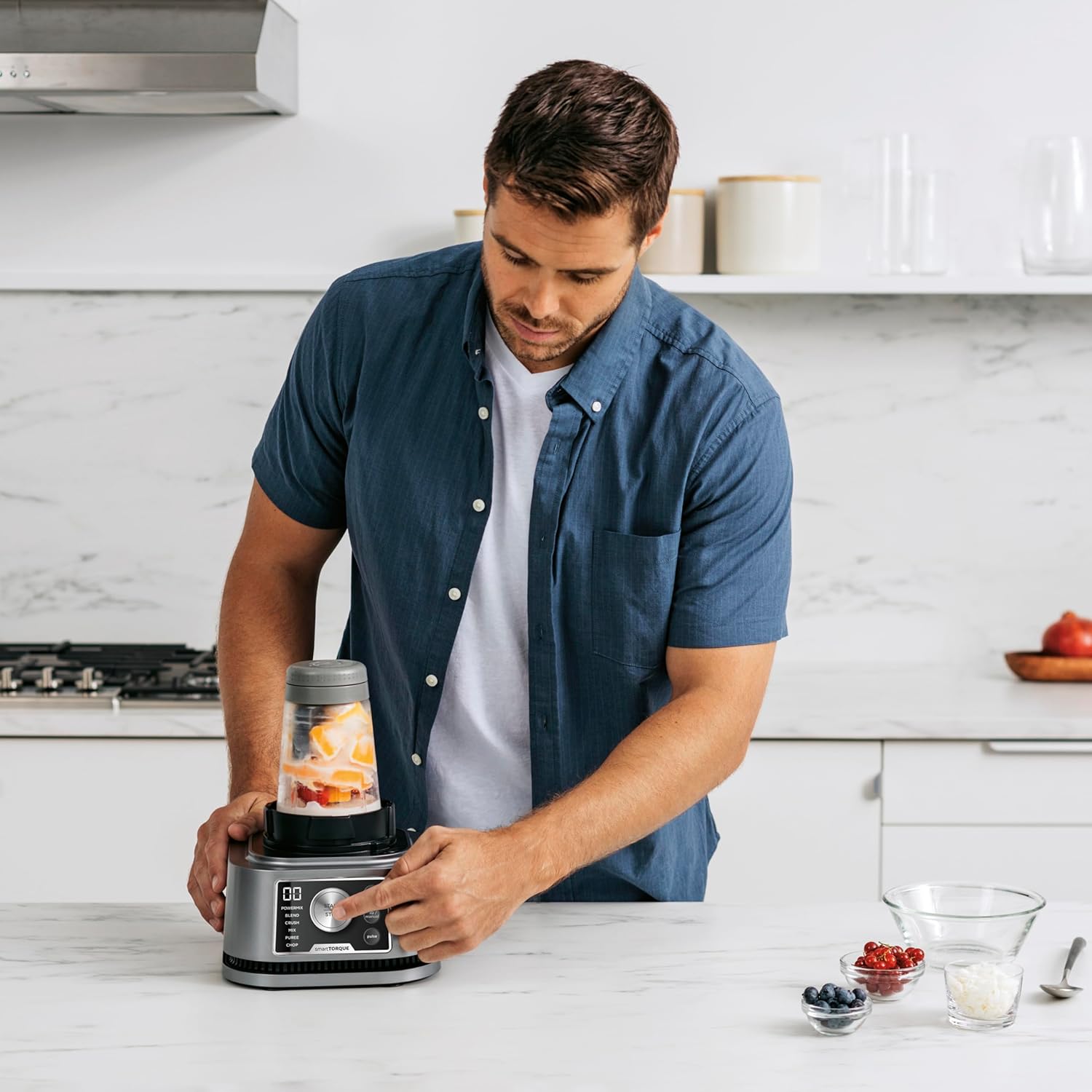 Ninja Nutri Blender 3-in-1, Mixes Smoothie Bowls 1200W 2.1L