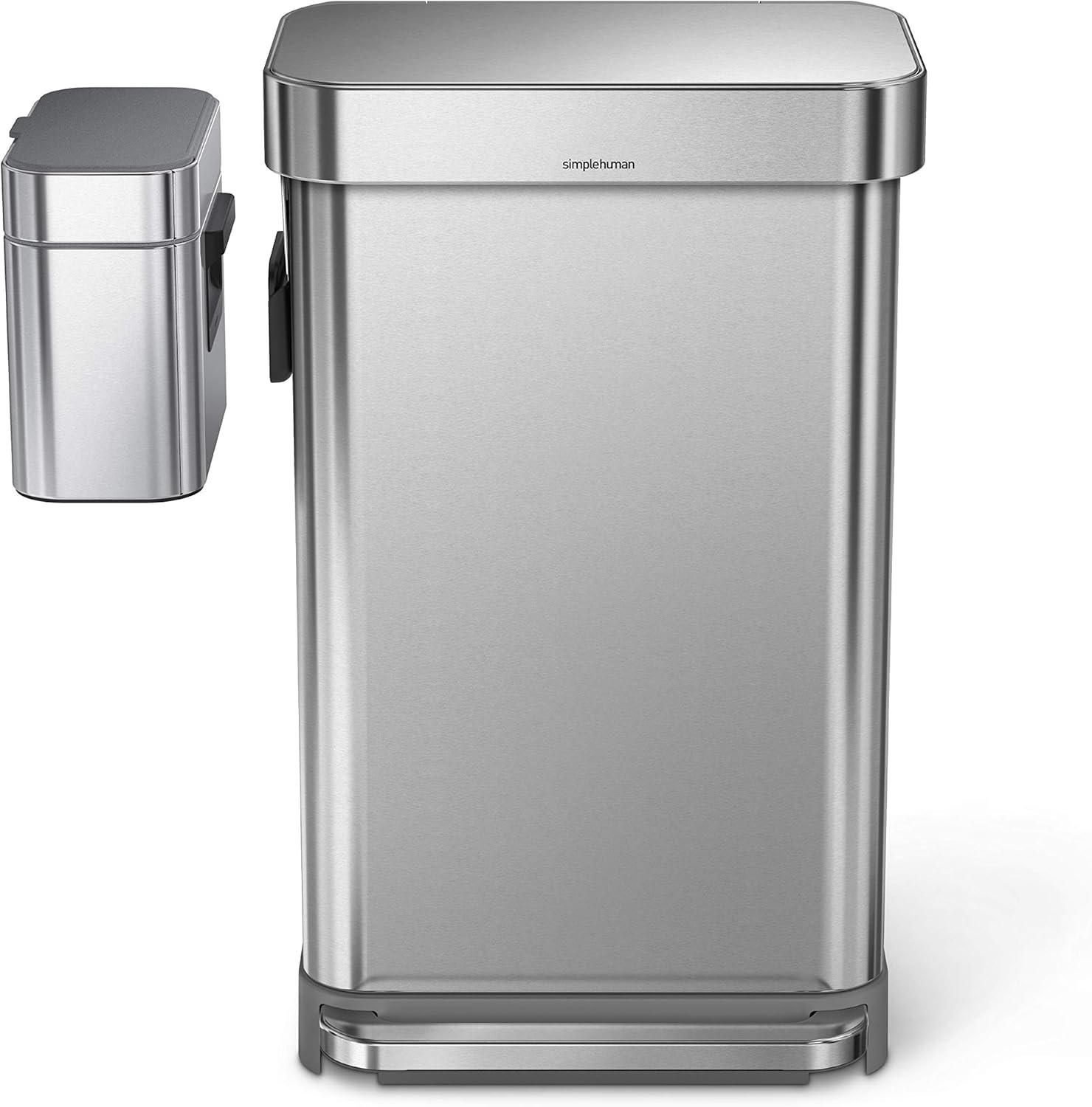 simplehuman Compost Caddy, 4L / 1.06 Gallon – Brushed Stainless Steel