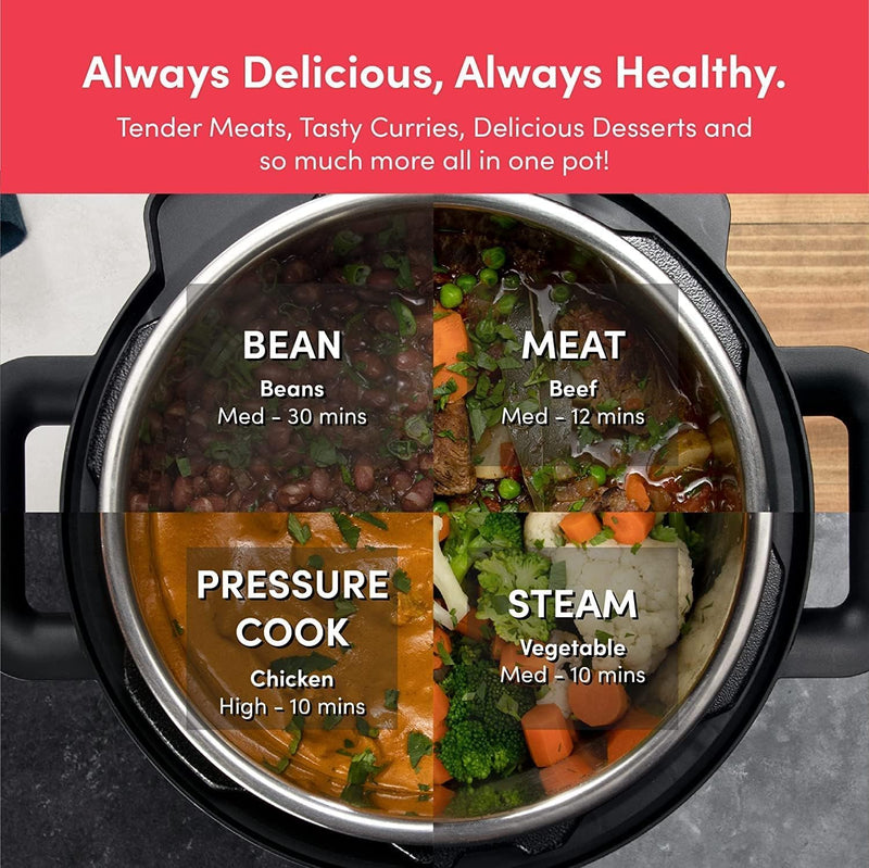 Nutricook Smart Pot 2 1000 Watts - 9 In 1 Instant Programmable Electric Pressure Cooker