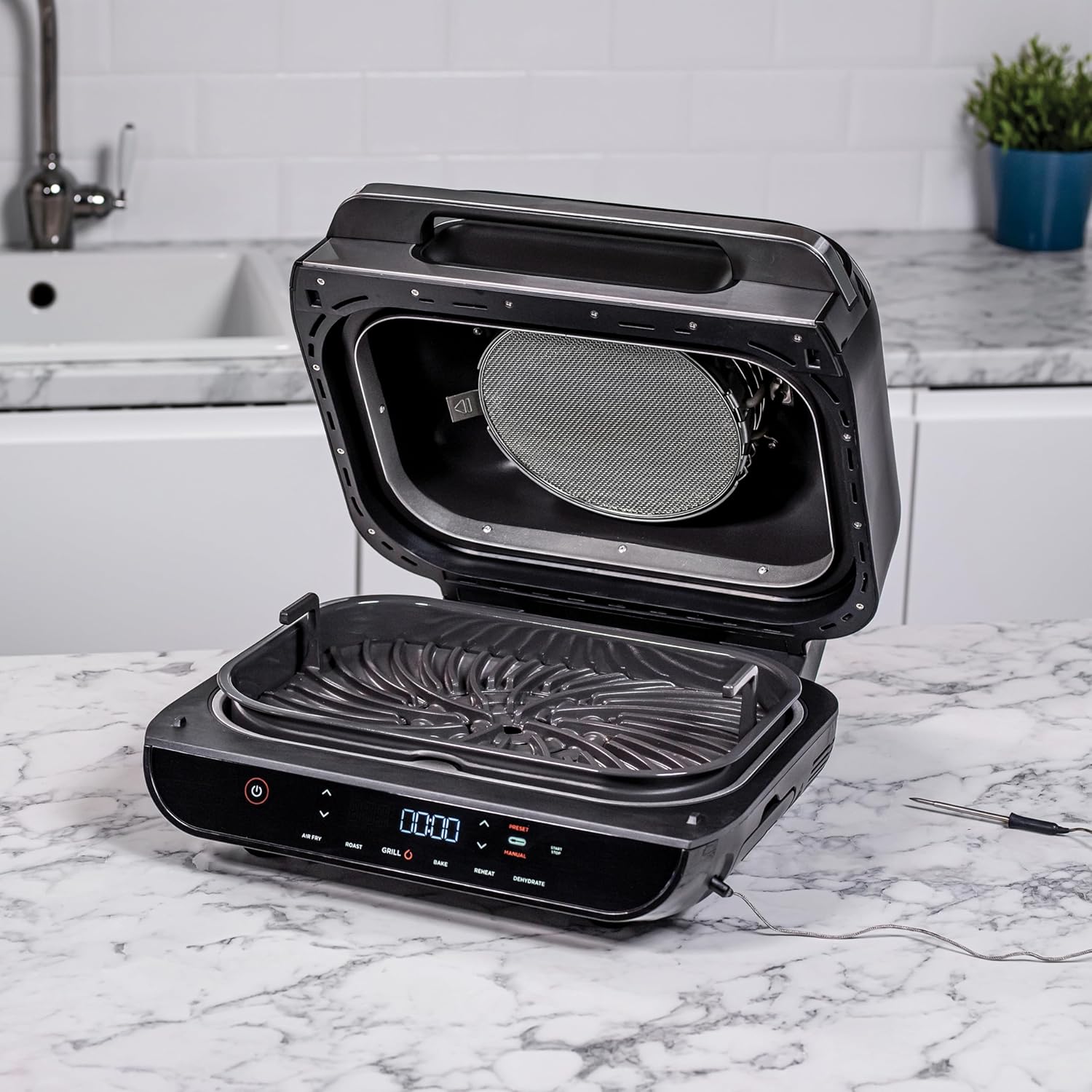 Ninja Foodi Max Health Grill & Air Fryer - Grey