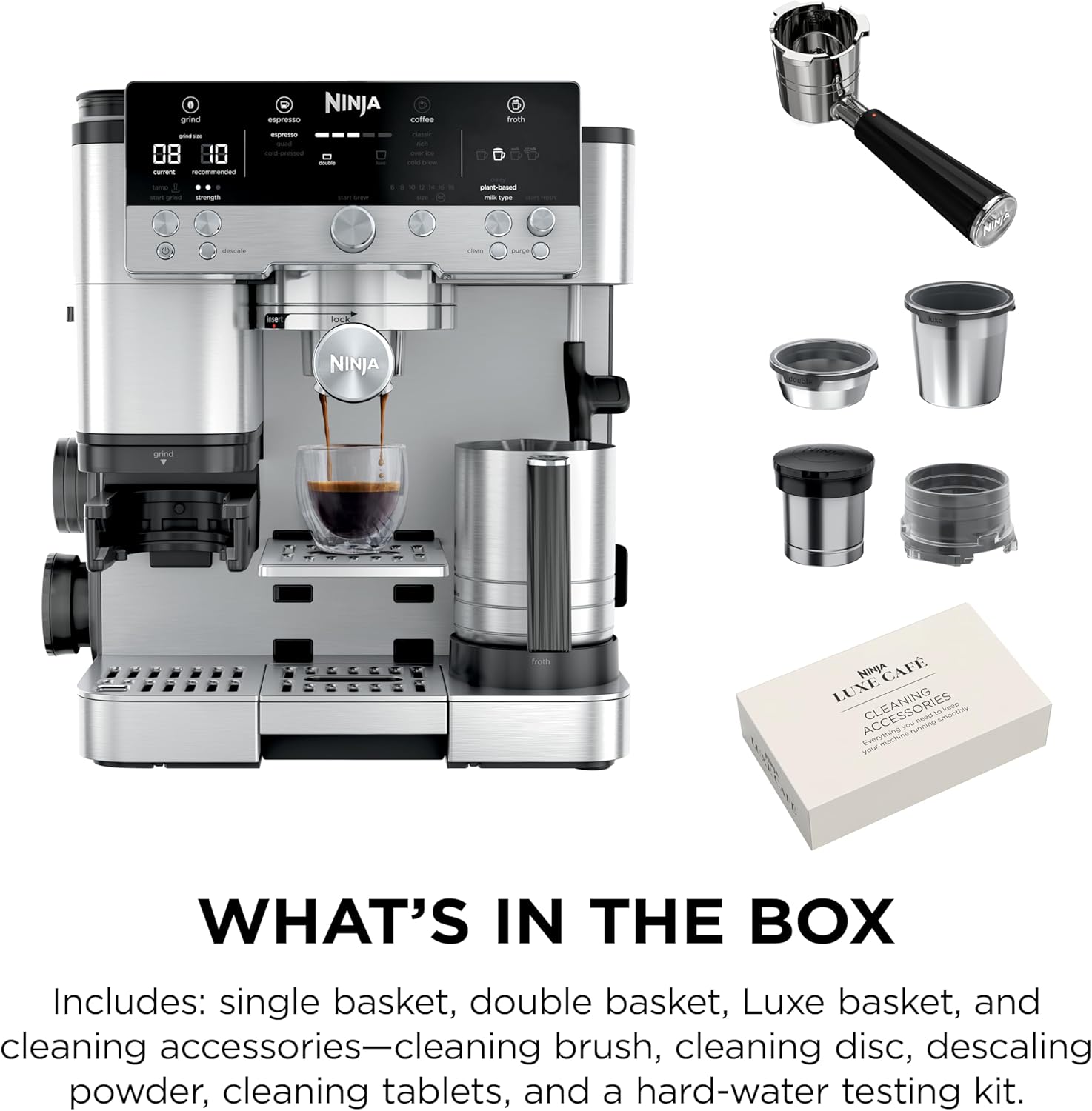 Ninja Luxe Cafe Premier 3-in-1 Espresso Machine Cold Brew Grinder SS