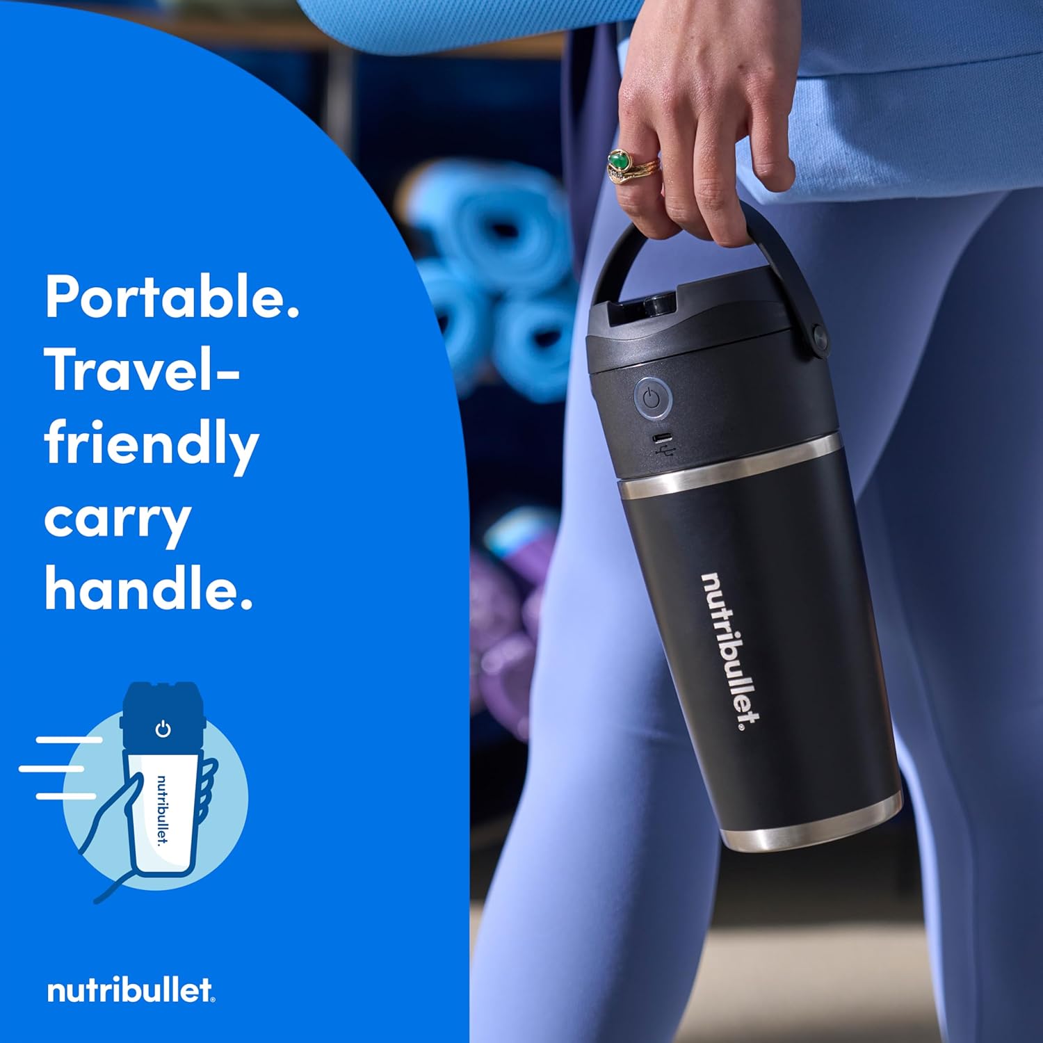 Nutribullet Flip Portable Blender, 8PC Set High-Speed, Multi-Funct