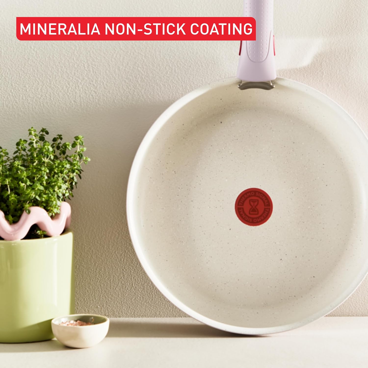 Tefal Ingenio Serenity 11-Piece Cookware Set Pink Clay Stackable Wok