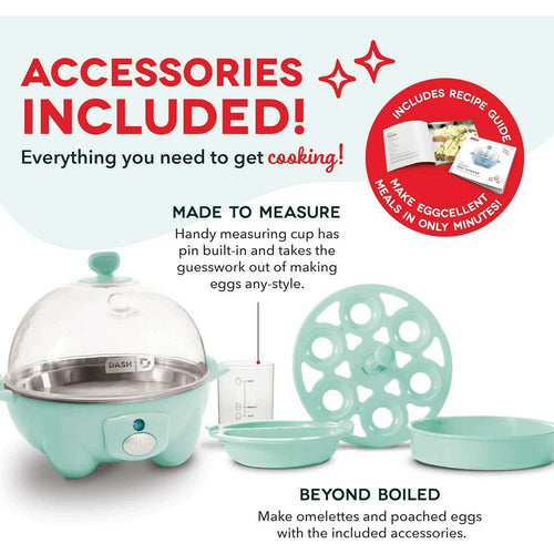 Dash Rapid Egg Cooker – 6 Eggs, 360W