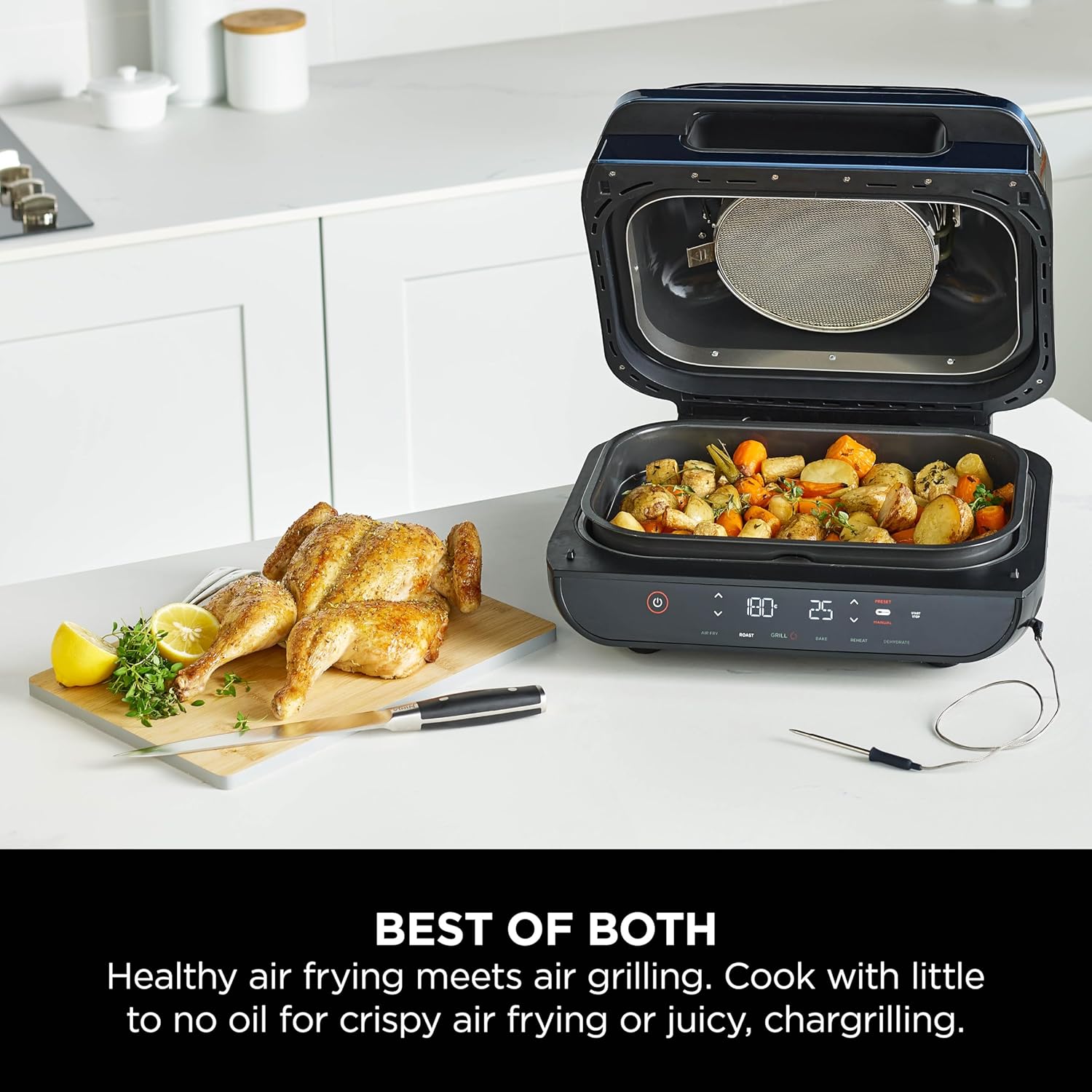 Ninja Foodi Max Health Grill & Air Fryer - Grey
