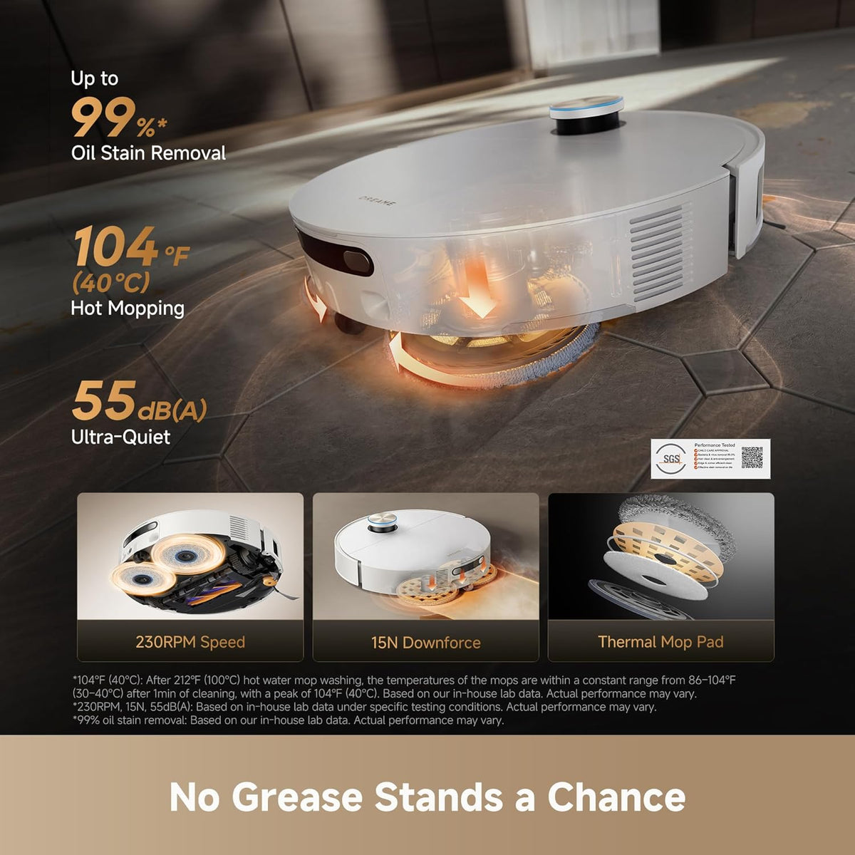 Dreame X60 Ultra Complete Robot Vacuum 35,000Pa 100°C Hot Water Mop White