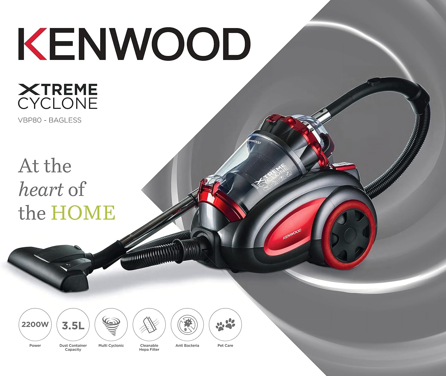 Kenwood, Vacuum Cleaner Bagless 2200W