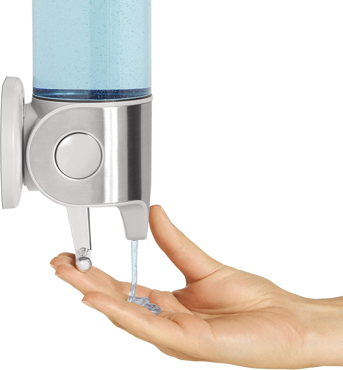 SimpleHuman Single Wall Mount Shower Pump, Stainless Steel, 15 fl oz Dispenser – BT1027