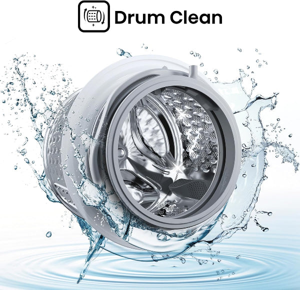 Hisense 8kg Front Load Washer 1200RPM Steam Wash Inverter Titanium Gray