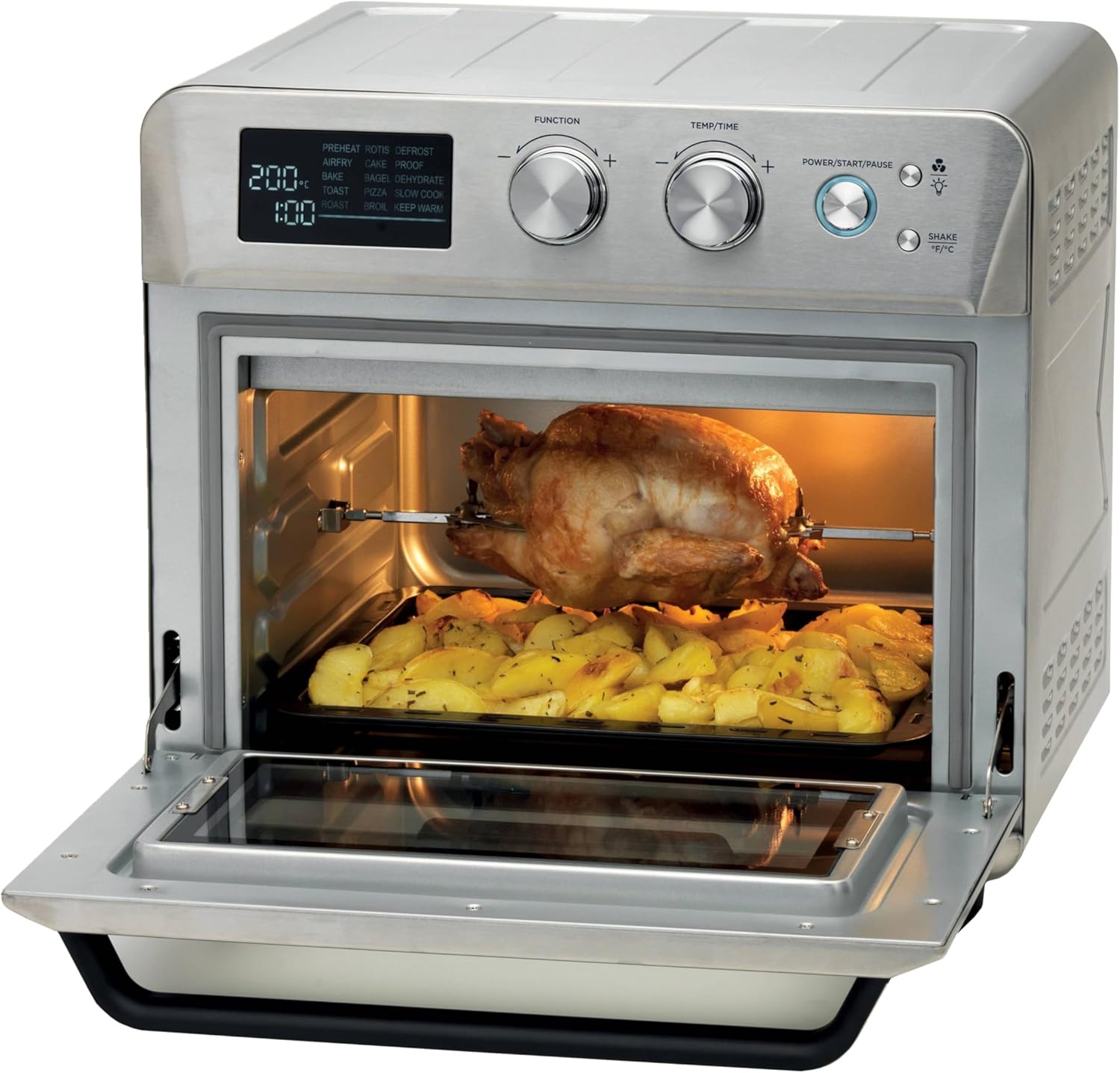 Kenwood Airfryer Oven MOA26.600SS 1700W 25L Rotisserie 15 Functions Digital