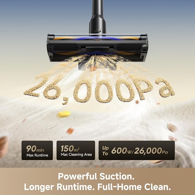 Dreame R20 Ultra Cordless Stick Vacuum 210AW 120,000RPM H14 HEPA