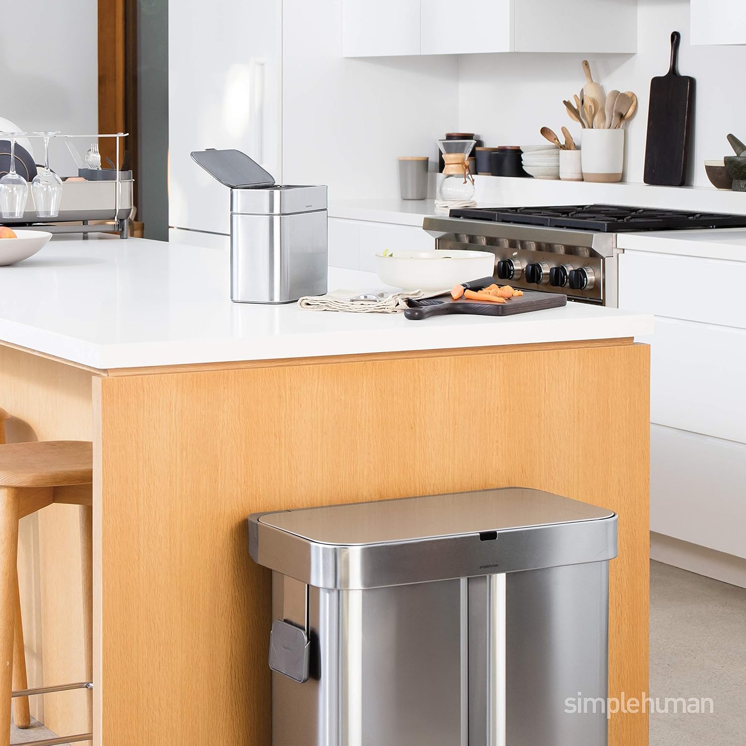 simplehuman Compost Caddy, 4L / 1.06 Gallon – Brushed Stainless Steel