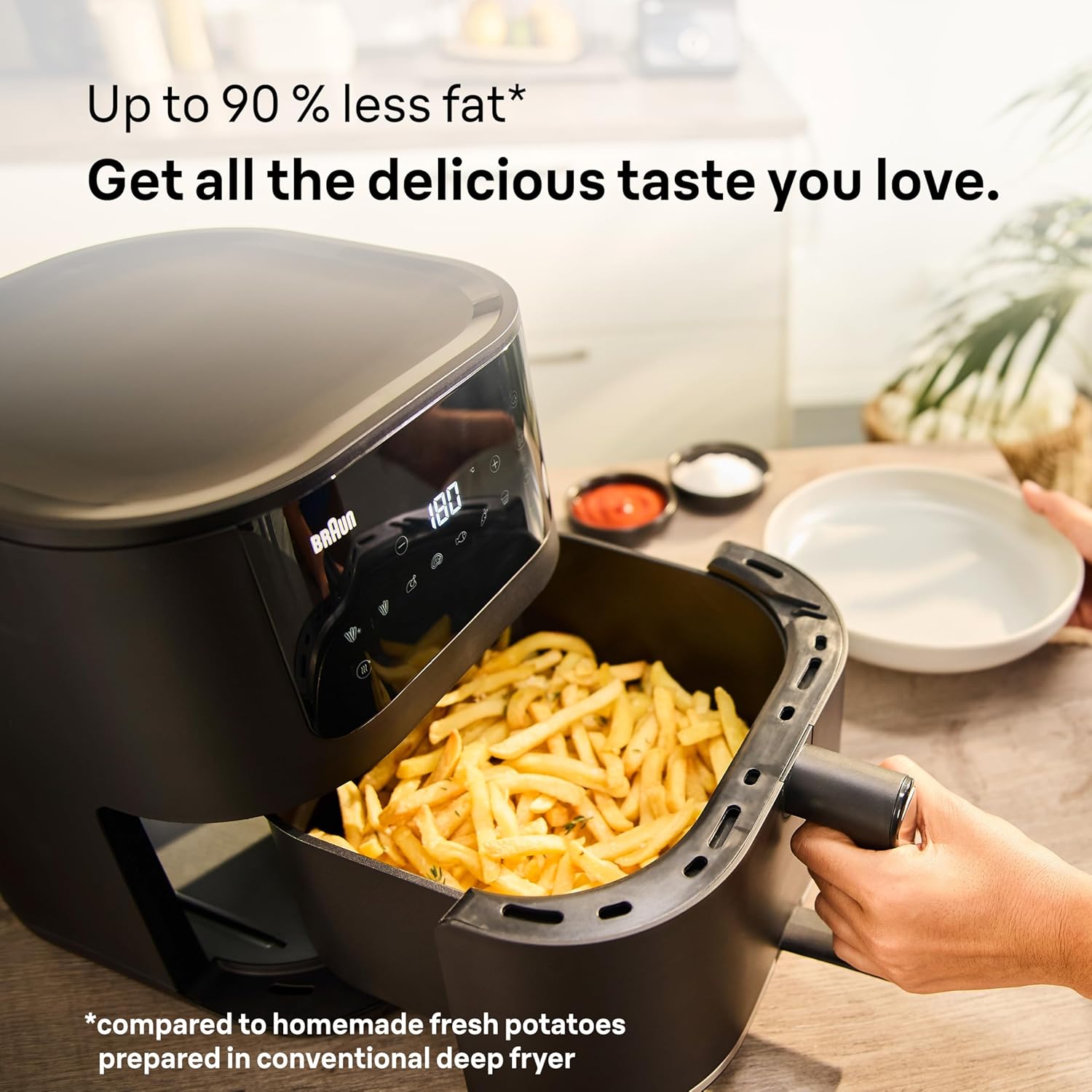 Braun Multifry 5 Air Fryer Hf5030 6.0L 1700W 8 Auto Programs Matt Black
