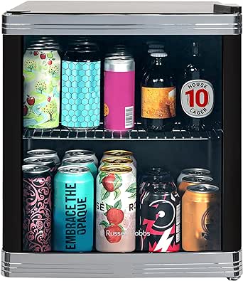 Russell Hobbs Stainless Steel Glass Door Cooler