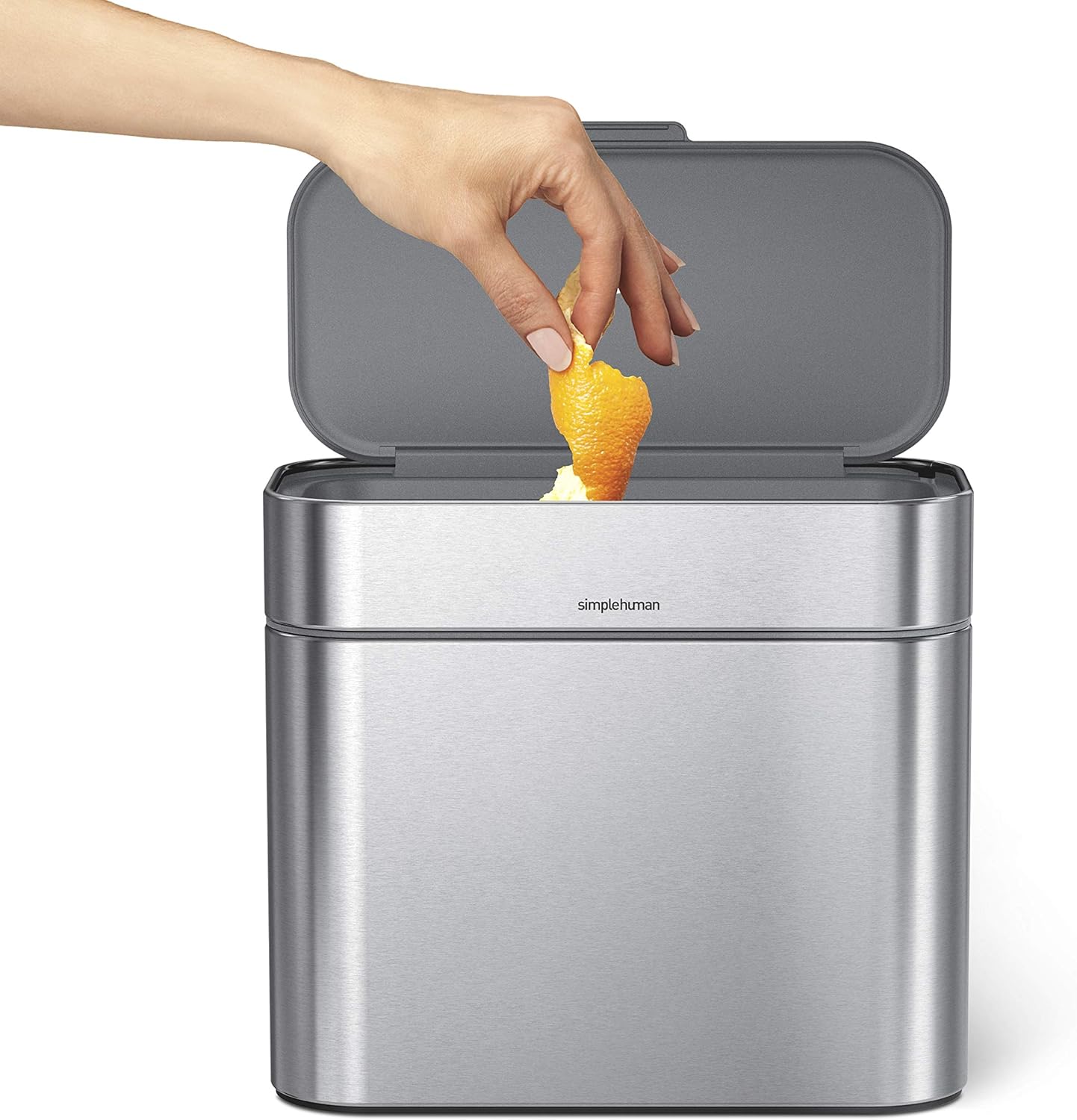 simplehuman Compost Caddy, 4L / 1.06 Gallon – Brushed Stainless Steel