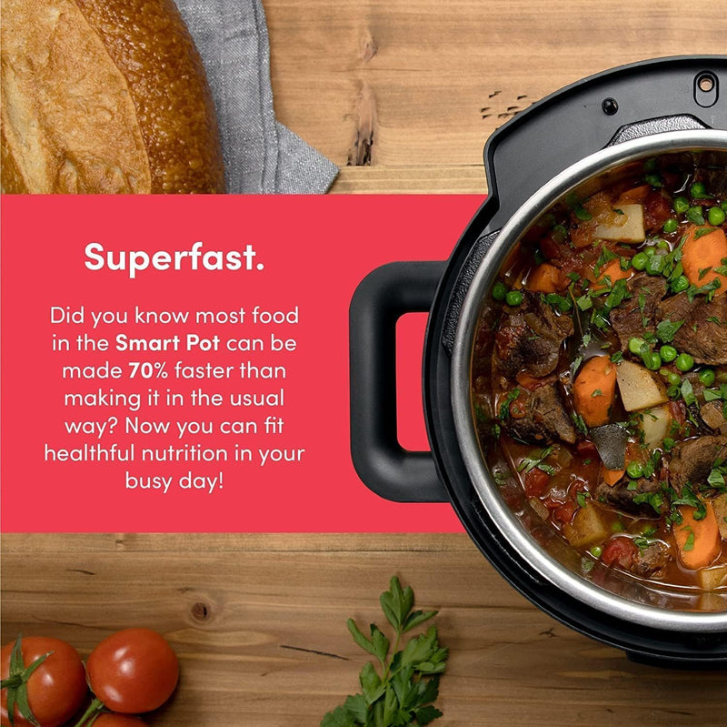 Nutricook Smart Pot 2 1000 Watts - 9 In 1 Instant Programmable Electric Pressure Cooker