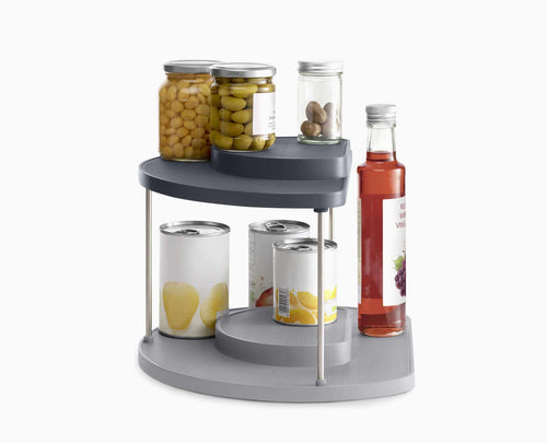 Joseph Joseph Cupboardstore™ 2-Tier Grey Rotating Organiser
