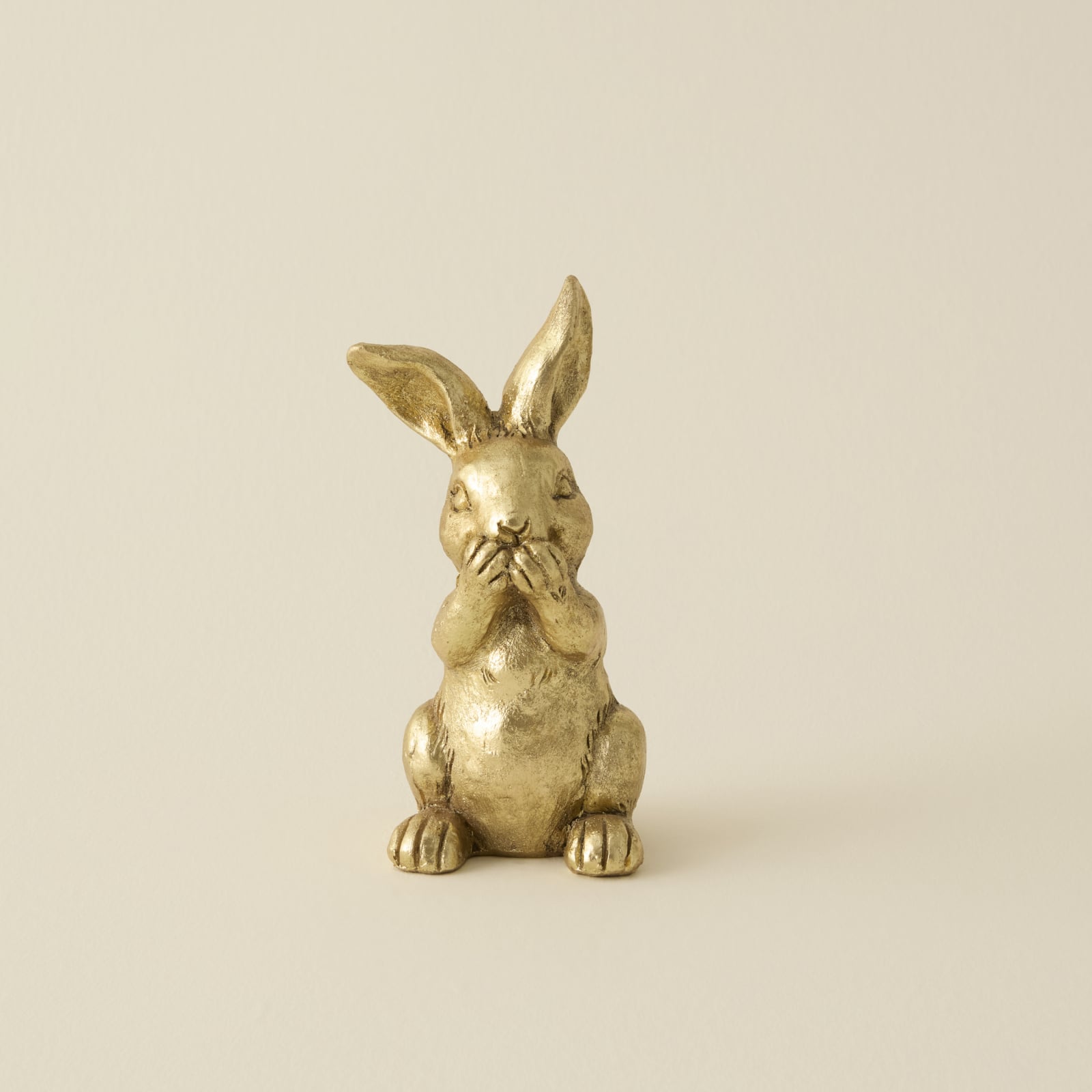 Karaca Home Helen Bunny Not Talking Trinket Gold Decorative Figurine 20 cm