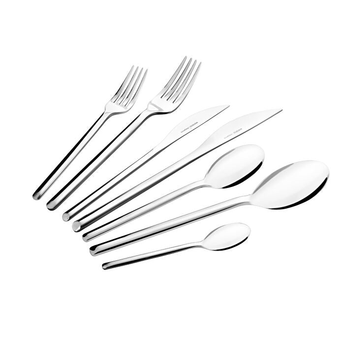 Karaca Premium Kendo Platinum 84-Piece Cutlery Set - 12 Person - Designer Stainless Steel