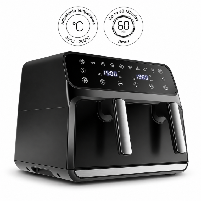 Karaca Multifry XXXL 9L Dual-Zone Air Fryer 1700W Viewing Window