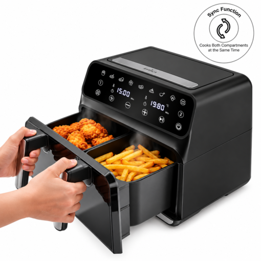 Karaca Multifry XXXL 9L Dual-Zone Air Fryer 1700W Viewing Window