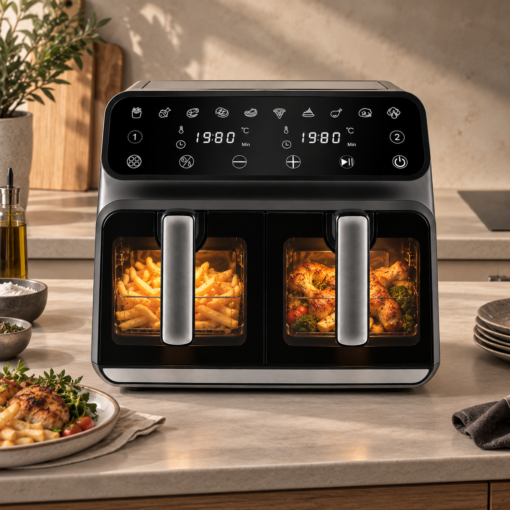 Karaca Multifry XXXL 9L Dual-Zone Air Fryer 1700W Viewing Window