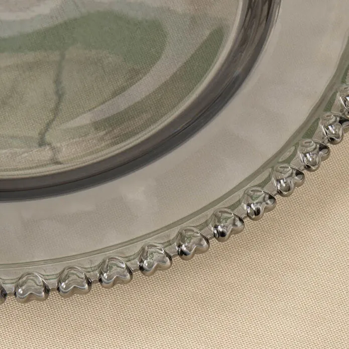 Karaca Home Rory Grey Glass Placemat 32cm Durable Heat Resistant Modern