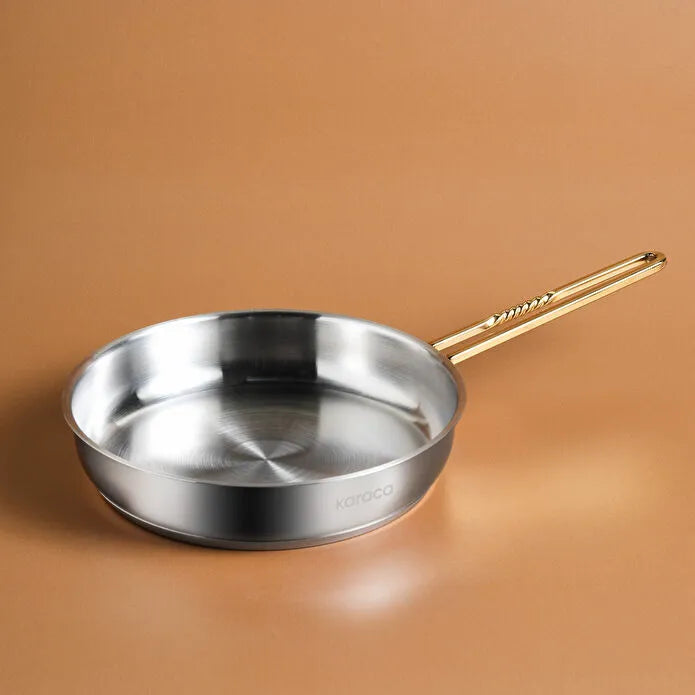 Karaca Gold Elegance 24 cm Stainless Steel Frying Pan 18/10 Induction