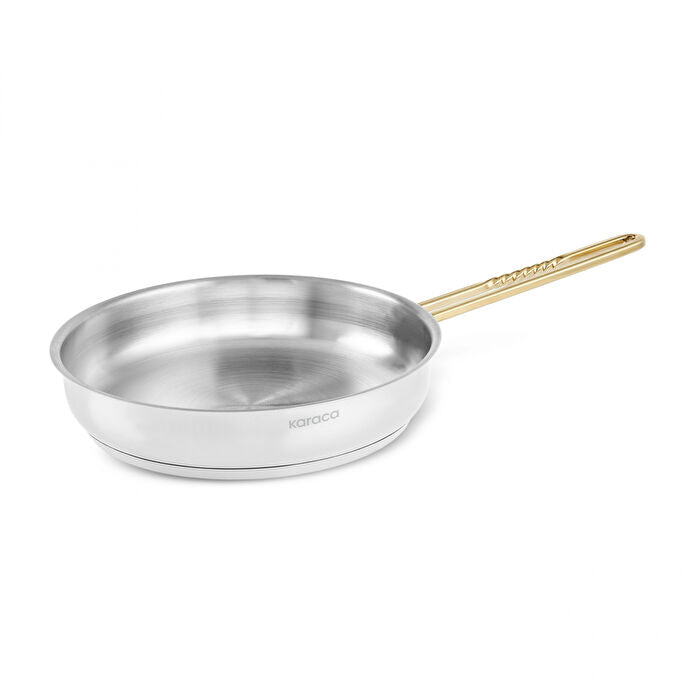 Karaca Gold Elegance 24 cm Stainless Steel Frying Pan 18/10 Induction