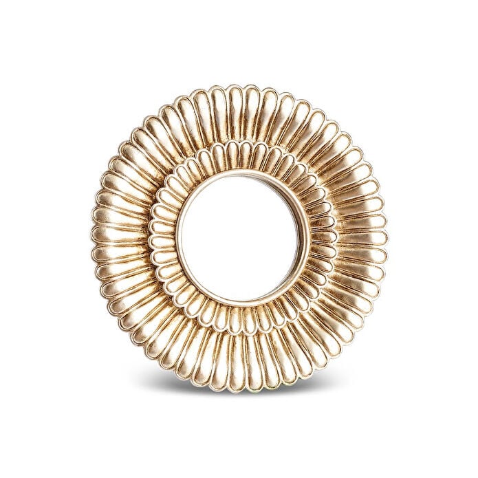 Karaca Elenor Gold Decorative Wall Mirror 33 cm Sunburst Floral Design New